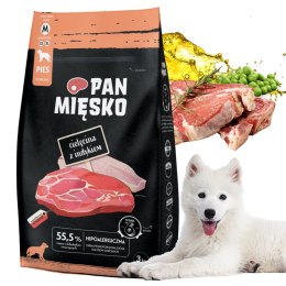 KARMA SUCHA DLA PSA Pan Mięsko Cielęcina z indykiem (dorosły) chrupki M 3kg