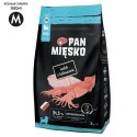 KARMA SUCHA DLA PSA Pan Mięsko Indyk z kalmarami SZCZENIAK chrupki M 3kg