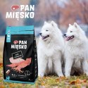 KARMA SUCHA DLA PSA Pan Mięsko Indyk z kalmarami SZCZENIAK chrupki M 3kg