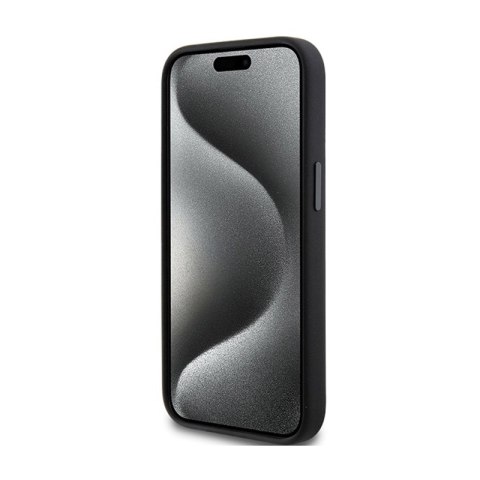 Karl Lagerfeld Silicone Choupette Metal Pin - Etui iPhone 15 (czarny) Karl Lagerfeld Silicone Choupette Metal Pin - Etui iPhone 15 (czarny)