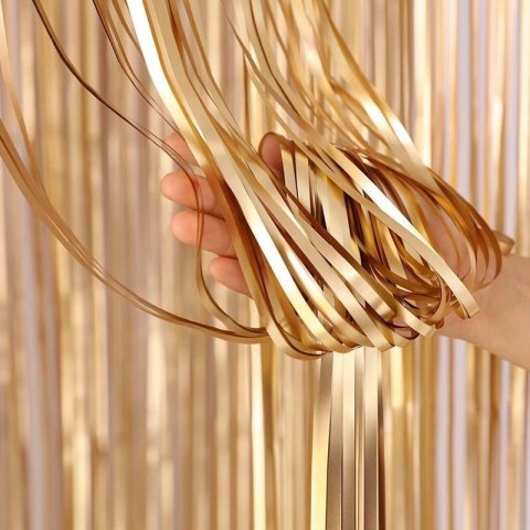Kurtyna dekoracyjna Gold, złota, 100x200 cm Kurtyna dekoracyjna Gold, złota, 100x200 cm