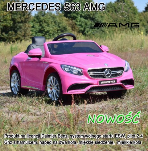 MERCEDES S63 AMG LICENCJA, MIĘKKIE KOŁA EVA FULL OPCJA, WOLNY START, MIĘKKIE SIEDZENIE/HL169 MERCEDES S63 AMG LICENCJA, MIĘKKIE KOŁA EVA FULL OPCJA, WOLNY START, MIĘKKIE SIEDZENIE/HL169