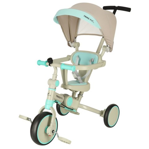 Rowerek trójkołowy TRIKE FIX V4 niebiesko-szary z daszkiem Rowerek trójkołowy TRIKE FIX V4 niebiesko-szary z daszkiem