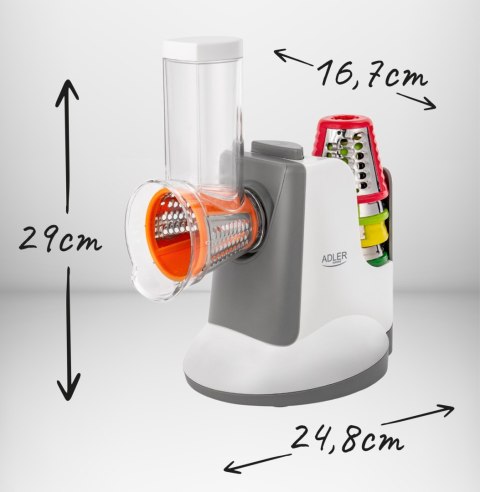 Szatkownica do warzyw Adler AD 4815 z 5 nasadkami