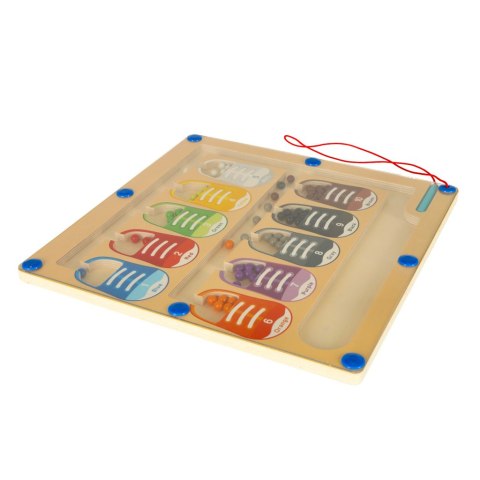 Tablica magnetyczna edukacyjna montessori sortowanie nauka kolorów buty 30 x 30 cm