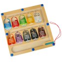 Tablica magnetyczna edukacyjna montessori sortowanie nauka kolorów buty 30 x 30 cm