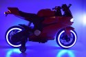 WIELKI MOTOR ŚCIGACZ PERFECT WOLNY START, ŚWIECĄCE, MIĘKKIE KOŁA, GAZ W MANETCE/1628G