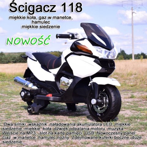 NAJWIĘKSZY SUPER SZYBKI MOTOR ŚCIGACZ 118, MIĘKKIE KOŁA, MIĘKKIE SIEDZENIE, GAZ W RĄCZCE, HAMULEC /HZB118 NAJWIĘKSZY SUPER SZYBKI MOTOR ŚCIGACZ 118, MIĘKKIE KOŁA, MIĘKKIE SIEDZENIE, GAZ W RĄCZCE, HAMULEC /HZB118