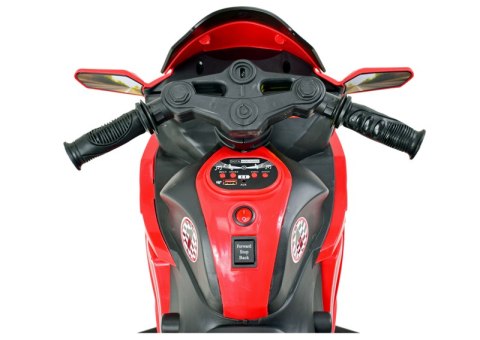 MOTOR ŚCIGACZ SPORT 1 Z OPARCIEM, ŚWIECĄCE KOŁA/, DWA SILNIKI/DM1600 MOTOR ŚCIGACZ SPORT 1 Z OPARCIEM, ŚWIECĄCE KOŁA/, DWA SILNIKI/DM1600