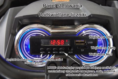 MEGA WIELKI QUAD, AMORTYZATORY, MIĘKKIE KOŁA, PILOT, WOLNY START, RADIO/0906 MEGA WIELKI QUAD, AMORTYZATORY, MIĘKKIE KOŁA, PILOT, WOLNY START, RADIO/0906