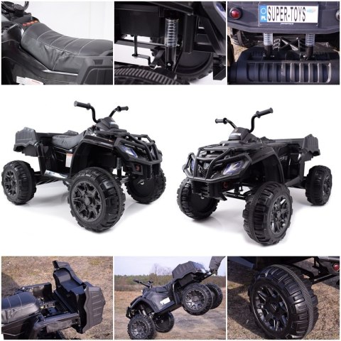MEGA WIELKI QUAD 24 V, 2X100W, AMORTYZATORY, MIĘKKIE KOŁA, RADIO/0909-24V
