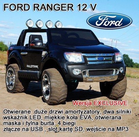 FORD RANGER LICENCJA, MIĘKKIE KOŁA EVA FULL OPCJA 12V FORD RANGER LICENCJA, MIĘKKIE KOŁA EVA FULL OPCJA 12V