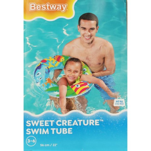 BESTWAY 36013 Kółko do pływania koło dmuchane rybki żółwie 3-6lat 60kg BESTWAY 36013 Kółko do pływania koło dmuchane rybki żółwie 3-6lat 60kg