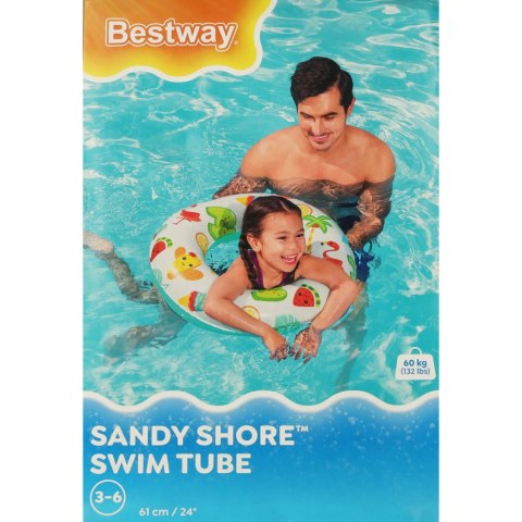 BESTWAY 36014 Kółko do pływania koło dmuchane flamingi 3-6lat 60kg BESTWAY 36014 Kółko do pływania koło dmuchane flamingi 3-6lat 60kg