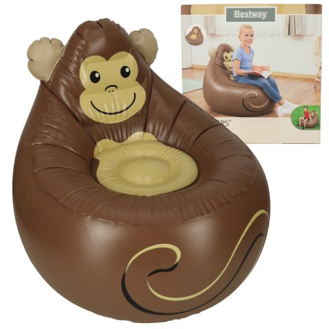 Fotel dla dzieci dmuchany puf Bestway 75116 małpka 70kg Fotel dla dzieci dmuchany puf Bestway 75116 małpka 70kg