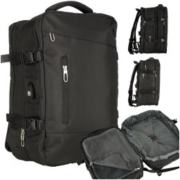 Plecak podróżny na laptopa do samolotu 30 x 45 x 27 cm kabel USB wodoodporny
