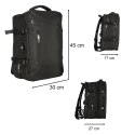 Plecak podróżny na laptopa do samolotu 30 x 45 x 27 cm kabel USB wodoodporny