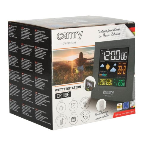 Stacja pogodowa Camry CR 1166 higrometr pokojowy termometr elektroniczny zegar data budzik