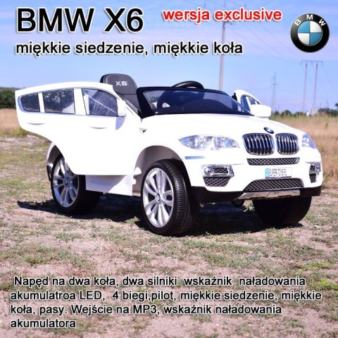ORYGINALNE BMW X6 W NAJLEPSZEJ WERSJI,MIĘKKIE SIEDZENIE ,KOŁA EVA.,2.4 Ghz/JJ258 ORYGINALNE BMW X6 W NAJLEPSZEJ WERSJI,MIĘKKIE SIEDZENIE ,KOŁA EVA.,2.4 Ghz/JJ258