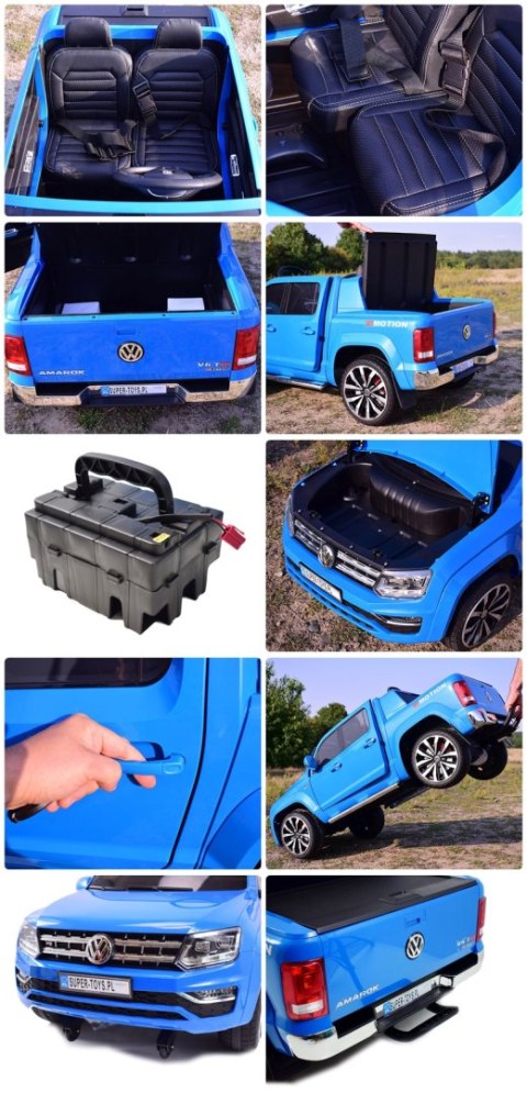 AUTO VW AMAROK 4X4,2X12V MIĘKKIE KOŁA, MIĘKKIE SIEDZENIE, WOLNY START, FUNKCJA BUJANIA/DMD298 AUTO VW AMAROK 4X4,2X12V MIĘKKIE KOŁA, MIĘKKIE SIEDZENIE, WOLNY START, FUNKCJA BUJANIA/DMD298