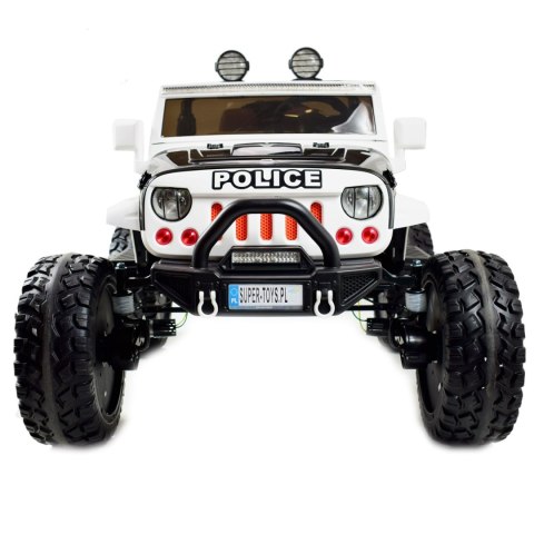 JEEP BUGGY POLICJA MEGA KOŁA Z AMORTYZATORAMI PILOT 4X4, PANEL, PRZESUWANE SIEDZENIE, /SX-1719 JEEP BUGGY POLICJA MEGA KOŁA Z AMORTYZATORAMI PILOT 4X4, PANEL, PRZESUWANE SIEDZENIE, /SX-1719