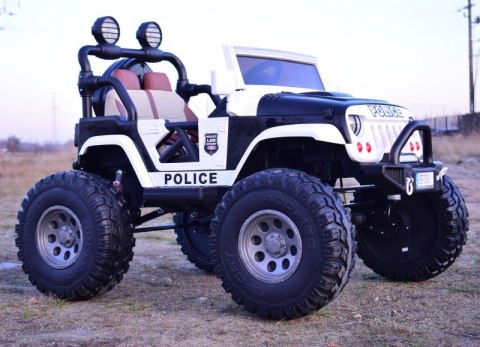 JEEP BUGGY POLICJA MEGA KOŁA Z AMORTYZATORAMI PILOT 4X4, PANEL, PRZESUWANE SIEDZENIE, /SX-1719 JEEP BUGGY POLICJA MEGA KOŁA Z AMORTYZATORAMI PILOT 4X4, PANEL, PRZESUWANE SIEDZENIE, /SX-1719