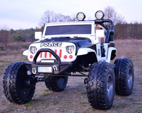 JEEP BUGGY POLICJA MEGA KOŁA Z AMORTYZATORAMI PILOT 4X4, PANEL, PRZESUWANE SIEDZENIE, /SX-1719 JEEP BUGGY POLICJA MEGA KOŁA Z AMORTYZATORAMI PILOT 4X4, PANEL, PRZESUWANE SIEDZENIE, /SX-1719
