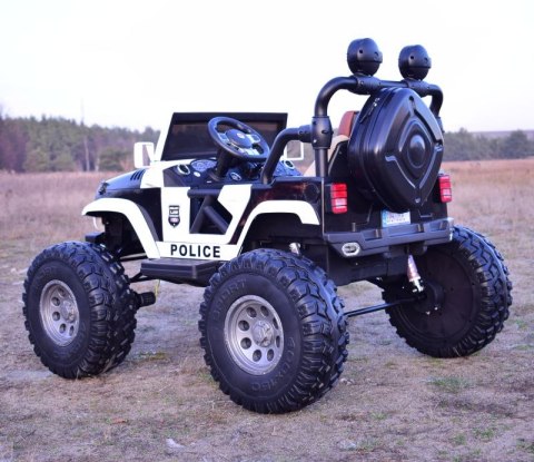JEEP BUGGY POLICJA MEGA KOŁA Z AMORTYZATORAMI PILOT 4X4, PANEL, PRZESUWANE SIEDZENIE, /SX-1719 JEEP BUGGY POLICJA MEGA KOŁA Z AMORTYZATORAMI PILOT 4X4, PANEL, PRZESUWANE SIEDZENIE, /SX-1719