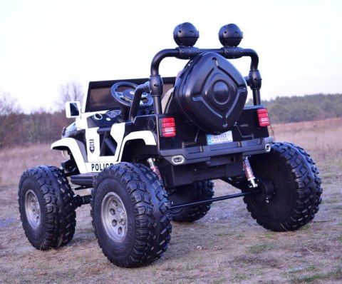 JEEP BUGGY POLICJA MEGA KOŁA Z AMORTYZATORAMI PILOT 4X4, PANEL, PRZESUWANE SIEDZENIE, /SX-1719 JEEP BUGGY POLICJA MEGA KOŁA Z AMORTYZATORAMI PILOT 4X4, PANEL, PRZESUWANE SIEDZENIE, /SX-1719