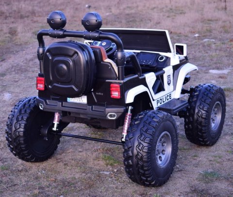JEEP BUGGY POLICJA MEGA KOŁA Z AMORTYZATORAMI PILOT 4X4, PANEL, PRZESUWANE SIEDZENIE, /SX-1719 JEEP BUGGY POLICJA MEGA KOŁA Z AMORTYZATORAMI PILOT 4X4, PANEL, PRZESUWANE SIEDZENIE, /SX-1719