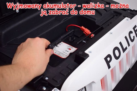 JEEP BUGGY POLICJA MEGA KOŁA Z AMORTYZATORAMI PILOT 4X4, PANEL, PRZESUWANE SIEDZENIE, /SX-1719 JEEP BUGGY POLICJA MEGA KOŁA Z AMORTYZATORAMI PILOT 4X4, PANEL, PRZESUWANE SIEDZENIE, /SX-1719
