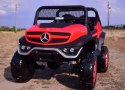 MERCEDES BENZ UNIMOG 4X4,12V14AH, AMORTYZATORY, MIĘKKIE KOŁA, MP4, SUPER OPCJA/UNIMOG