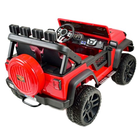 MEGA DZIP DLA 2 DZIECI, 4X4, FUNKCJA BUJANIA, AMORTYZATORY, KIERUNKOWSKAZY,KONTROLKI W KOKPICIE/LT518