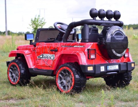 MEGA JEEP FULLTIME, NAPĘD 4X4, 1X12V ,WOLNY START/ MIĘKKIE KOŁA, FUNKCJA BUJANIA EXCLUSIVE LAKIER/7588 MEGA JEEP FULLTIME, NAPĘD 4X4, 1X12V ,WOLNY START/ MIĘKKIE KOŁA, FUNKCJA BUJANIA EXCLUSIVE LAKIER/7588