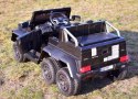 MEGA POJAZD- ORYGINALNY MERCEDES G63, NAPĘD 6X6, MIĘKKIE KOŁA, MIĘKKIE SIEDZENIE, SIEDZENIE DLA RODZICA, 12V 14AH/SX-1888