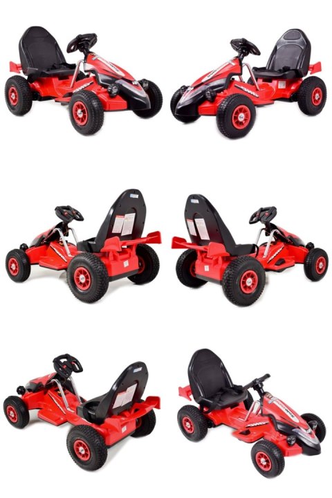 Gokart na akumulator sterowany pilotem, wolny start, hamulec, pompowane koła /TL5388 Gokart na akumulator sterowany pilotem, wolny start, hamulec, pompowane koła /TL5388