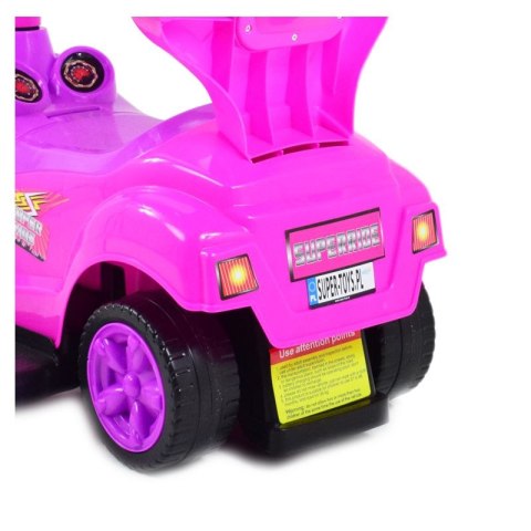 JEŹDZIK, ODPYCHACZ Z DŹWIĘKAMI MEGA CAR 6W 1 Z DASZKIEM/TC202 JEŹDZIK, ODPYCHACZ Z DŹWIĘKAMI MEGA CAR 6W 1 Z DASZKIEM/TC202