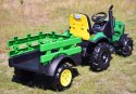 MEGA TRAKTOR Z PRZYCZEPĄ, KOŁA POMPOWANE, MIĘKKIE SIEDZENIE, PILOT, NOWOCZESNY PANEL, FUNKCJA BUJANIA/TT990D
