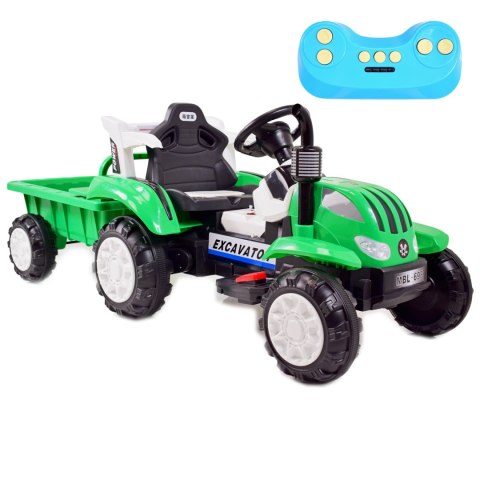 TRAKTOR NA AKUMULATOR Z PRZYCZEPĄ, MIĘKKIE SIEDZENIE,/698-RC TRAKTOR NA AKUMULATOR Z PRZYCZEPĄ, MIĘKKIE SIEDZENIE,/698-RC