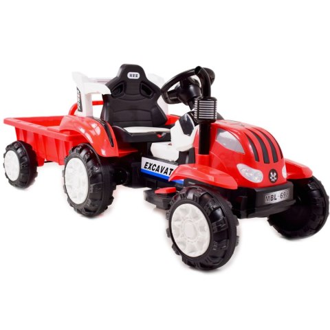 TRAKTOR NA AKUMULATOR Z PRZYCZEPĄ, MIĘKKIE SIEDZENIE,/698 TRAKTOR NA AKUMULATOR Z PRZYCZEPĄ, MIĘKKIE SIEDZENIE,/698