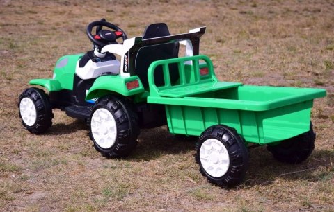 TRAKTOR NA AKUMULATOR Z PRZYCZEPĄ, MIĘKKIE SIEDZENIE,/698 TRAKTOR NA AKUMULATOR Z PRZYCZEPĄ, MIĘKKIE SIEDZENIE,/698