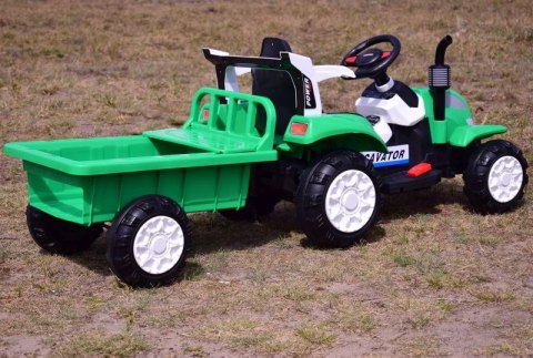 TRAKTOR NA AKUMULATOR Z PRZYCZEPĄ, MIĘKKIE SIEDZENIE,/698 TRAKTOR NA AKUMULATOR Z PRZYCZEPĄ, MIĘKKIE SIEDZENIE,/698