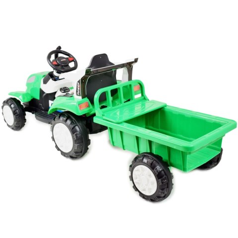 TRAKTOR NA AKUMULATOR Z PRZYCZEPĄ, MIĘKKIE SIEDZENIE,/698 TRAKTOR NA AKUMULATOR Z PRZYCZEPĄ, MIĘKKIE SIEDZENIE,/698