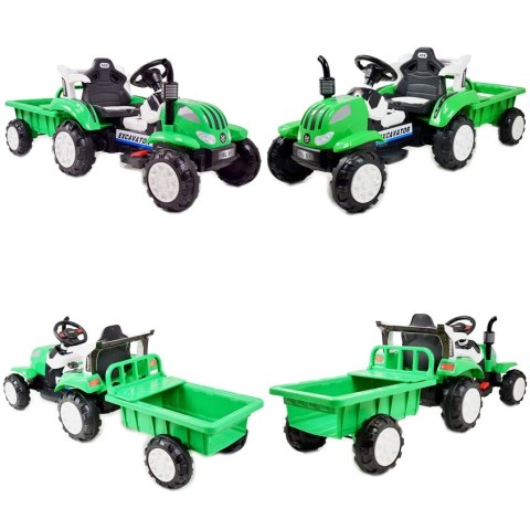 TRAKTOR NA AKUMULATOR Z PRZYCZEPĄ, MIĘKKIE SIEDZENIE,/698 TRAKTOR NA AKUMULATOR Z PRZYCZEPĄ, MIĘKKIE SIEDZENIE,/698