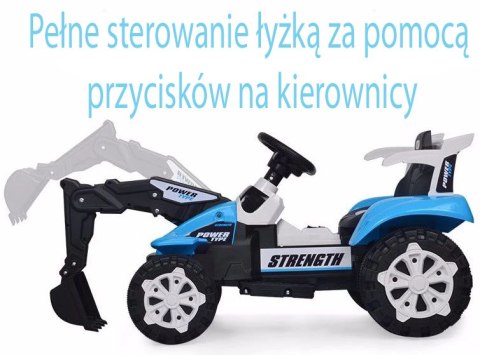TRAKTOR NA AKUMULATOR Z RUCHOMYM RAMIENIEM - KOPARKĄ, MIĘKKIE SIEDZENIE/HSD6105B TRAKTOR NA AKUMULATOR Z RUCHOMYM RAMIENIEM - KOPARKĄ, MIĘKKIE SIEDZENIE/HSD6105B