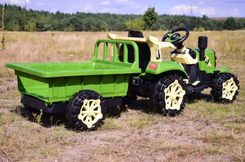 TRAKTOR NA AKUMULATOR ZIELONY Z PRZYCZEPĄ + MOŻDZIERZ, MIĘKKIE SIEDZENIE,PILOT/HSD6606 TRAKTOR NA AKUMULATOR ZIELONY Z PRZYCZEPĄ + MOŻDZIERZ, MIĘKKIE SIEDZENIE,PILOT/HSD6606
