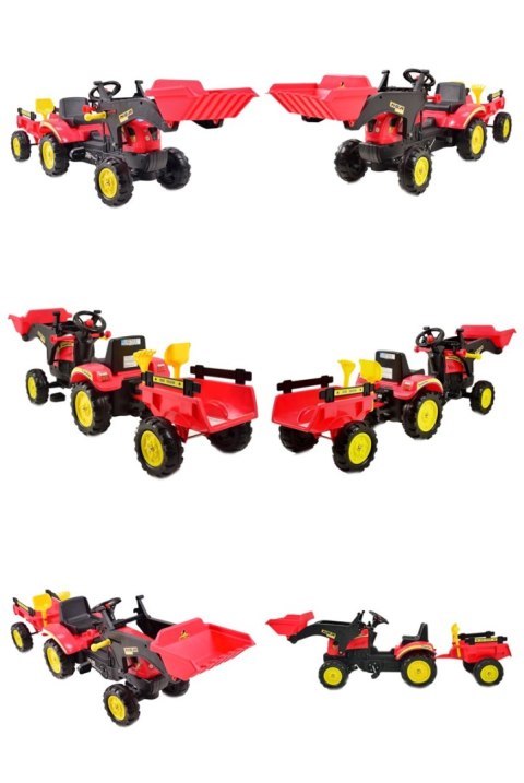 TRAKTOR NA PEDAŁY Z PRZYCZEPĄ I ŁYŻKĄ /TR3005 TRAKTOR NA PEDAŁY Z PRZYCZEPĄ I ŁYŻKĄ /TR3005
