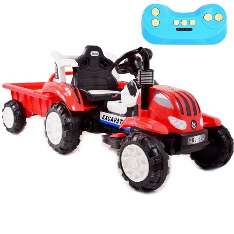 TRAKTOR NA AKUMULATOR Z PRZYCZEPĄ, MIĘKKIE SIEDZENIE,/698-RC TRAKTOR NA AKUMULATOR Z PRZYCZEPĄ, MIĘKKIE SIEDZENIE,/698-RC