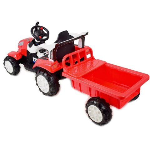 TRAKTOR NA AKUMULATOR Z PRZYCZEPĄ, MIĘKKIE SIEDZENIE,/698-RC TRAKTOR NA AKUMULATOR Z PRZYCZEPĄ, MIĘKKIE SIEDZENIE,/698-RC