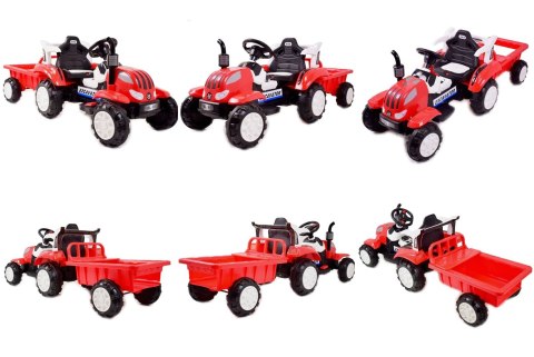 TRAKTOR NA AKUMULATOR Z PRZYCZEPĄ, MIĘKKIE SIEDZENIE,/698-RC TRAKTOR NA AKUMULATOR Z PRZYCZEPĄ, MIĘKKIE SIEDZENIE,/698-RC